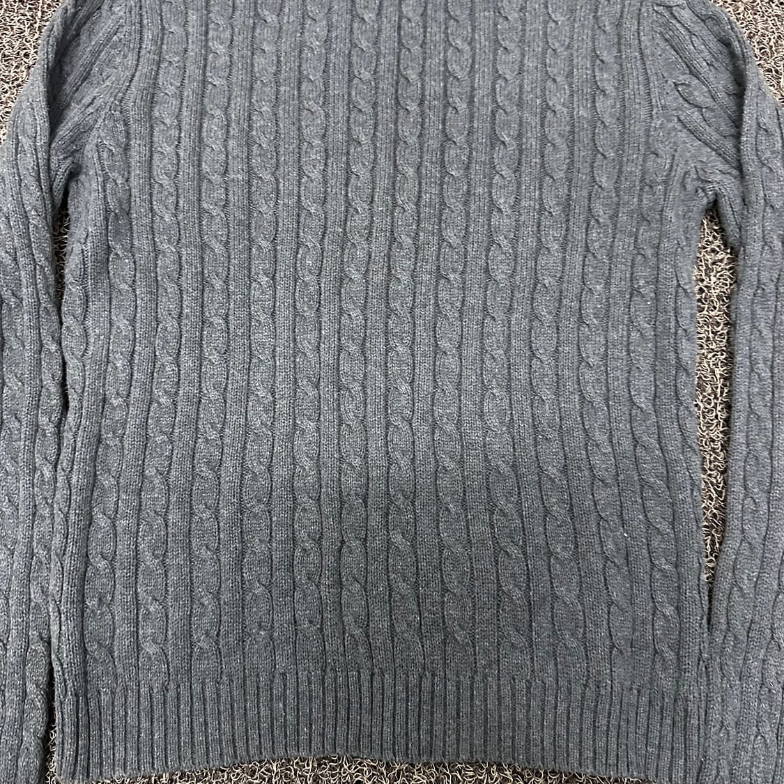 타미힐피거 여성 케이블 꽈배기 니트 차콜 L 상품이미지7