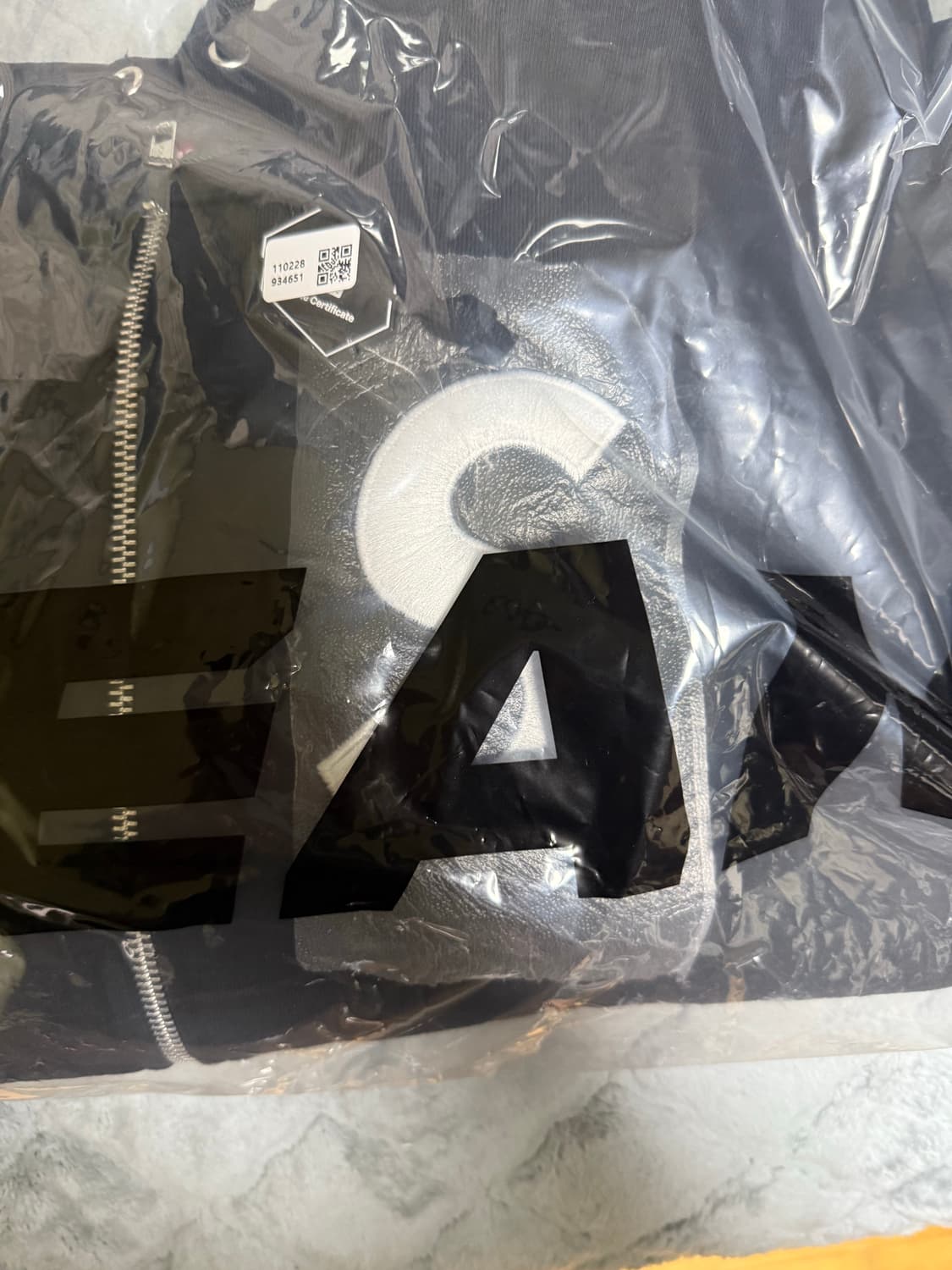 슈프림 s로고 후드집업 블랙 s사이즈 상품이미지4