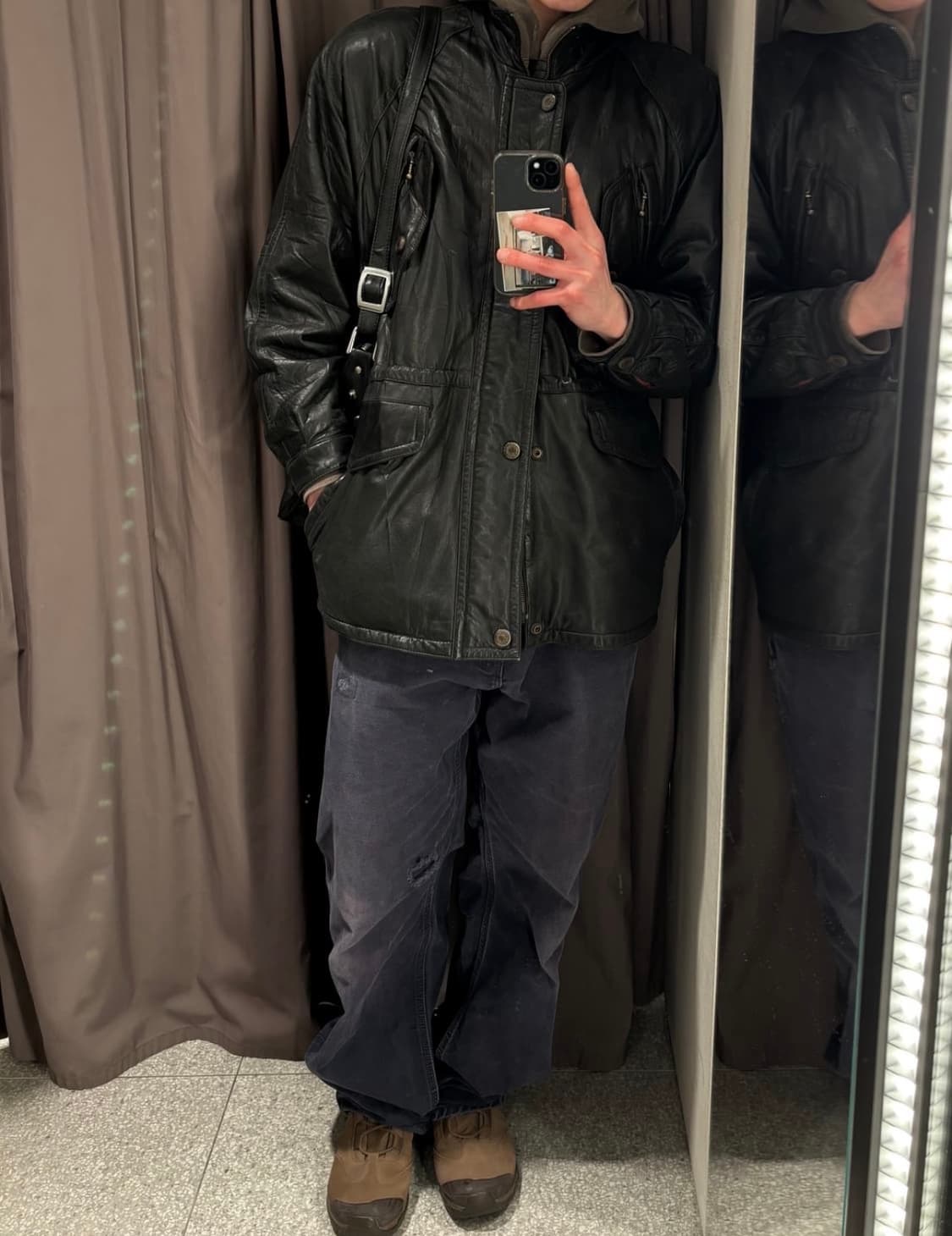 vtg lambskin field jacket 상품이미지2