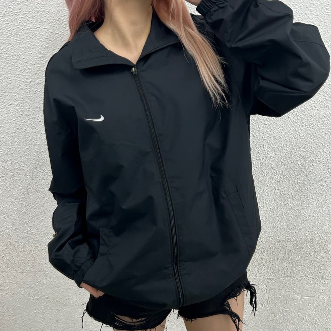 나이키 그레이 배색 블랙 바람막이 XL 상품이미지1