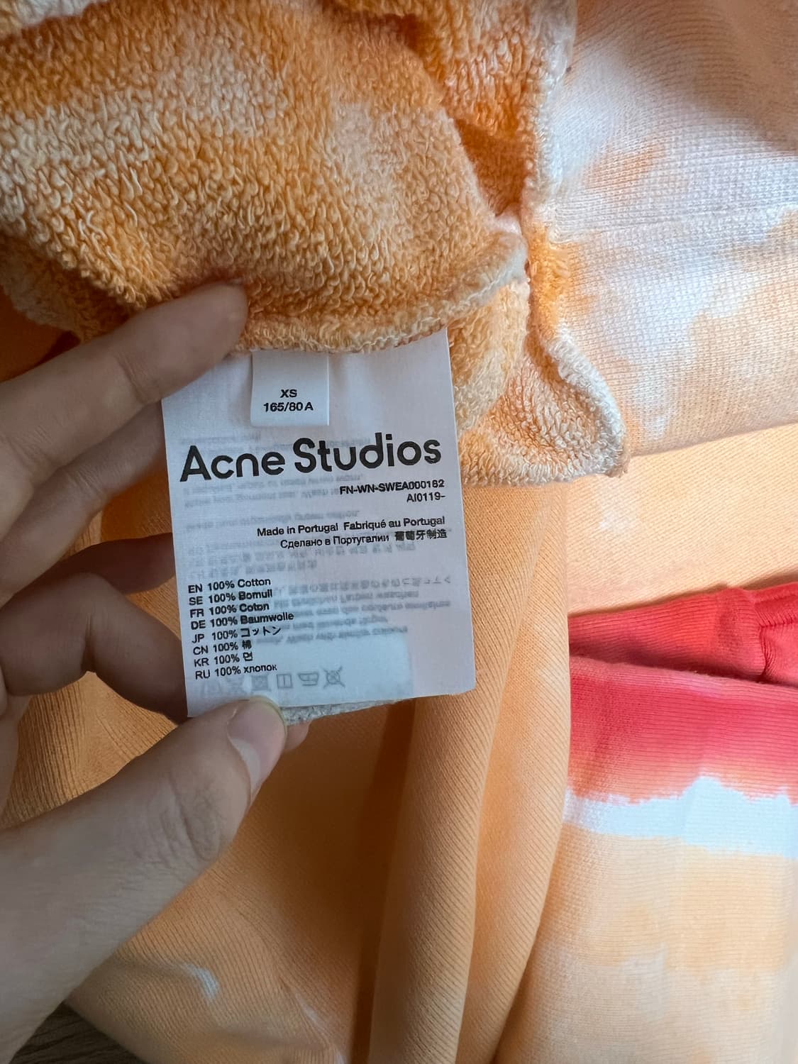 아크네 스튜디오 하트 타이다이 스웻셔츠 상품이미지4