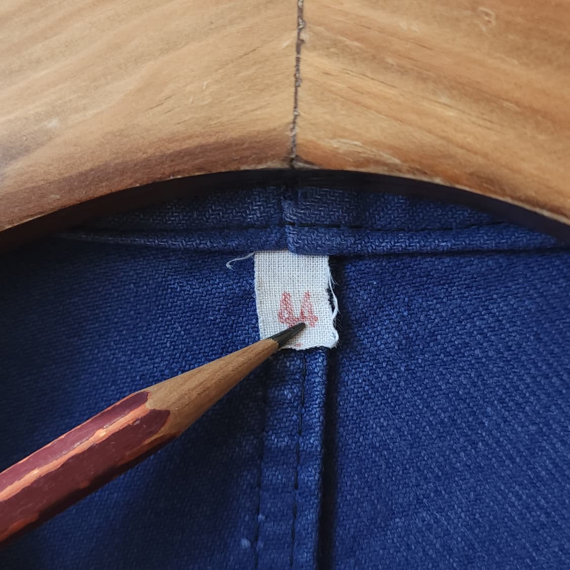 60s 프렌치 워크자켓 프렌치자켓 페이딩 블루 44 상품이미지4