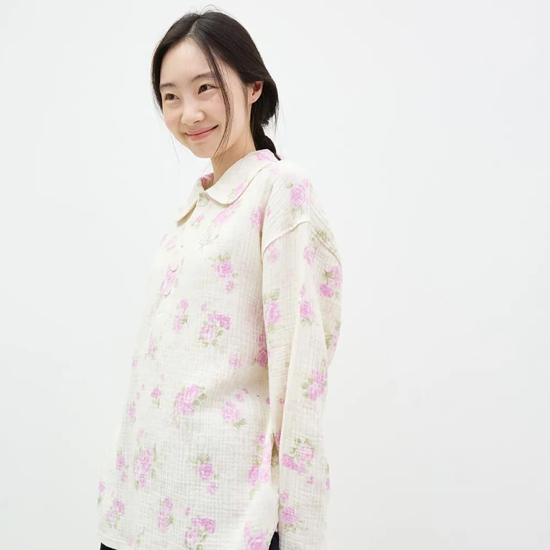 Tulip Collar Oversized Shirts Grandmas R 상품이미지1