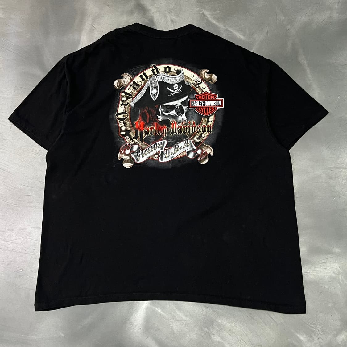  할리데이비슨 스컬 프린팅 반팔티 y15700 상품이미지2