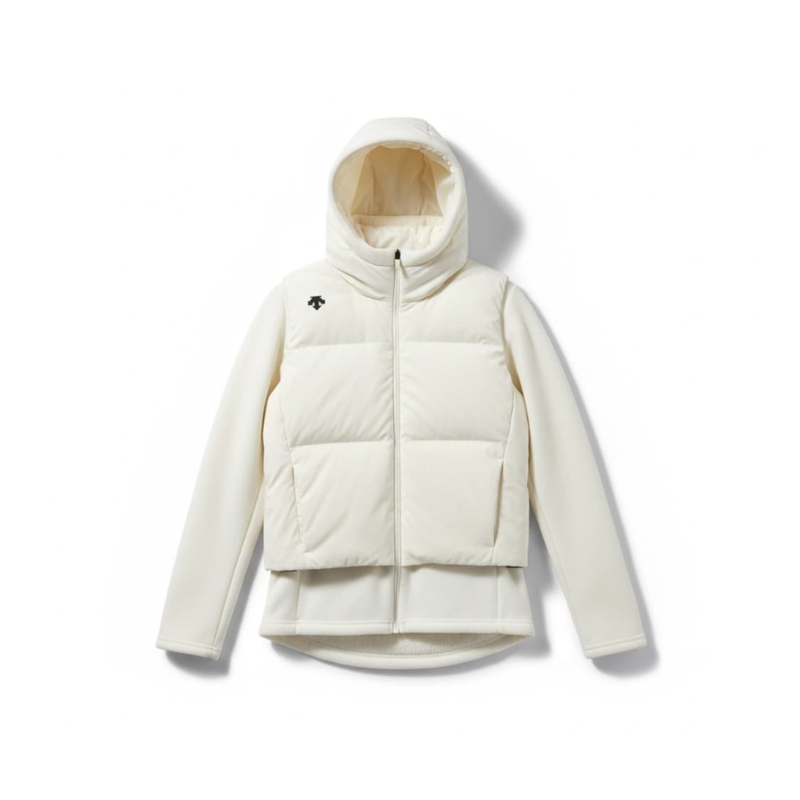 데상트 화이트 후드 패딩 자켓 M 상품이미지1