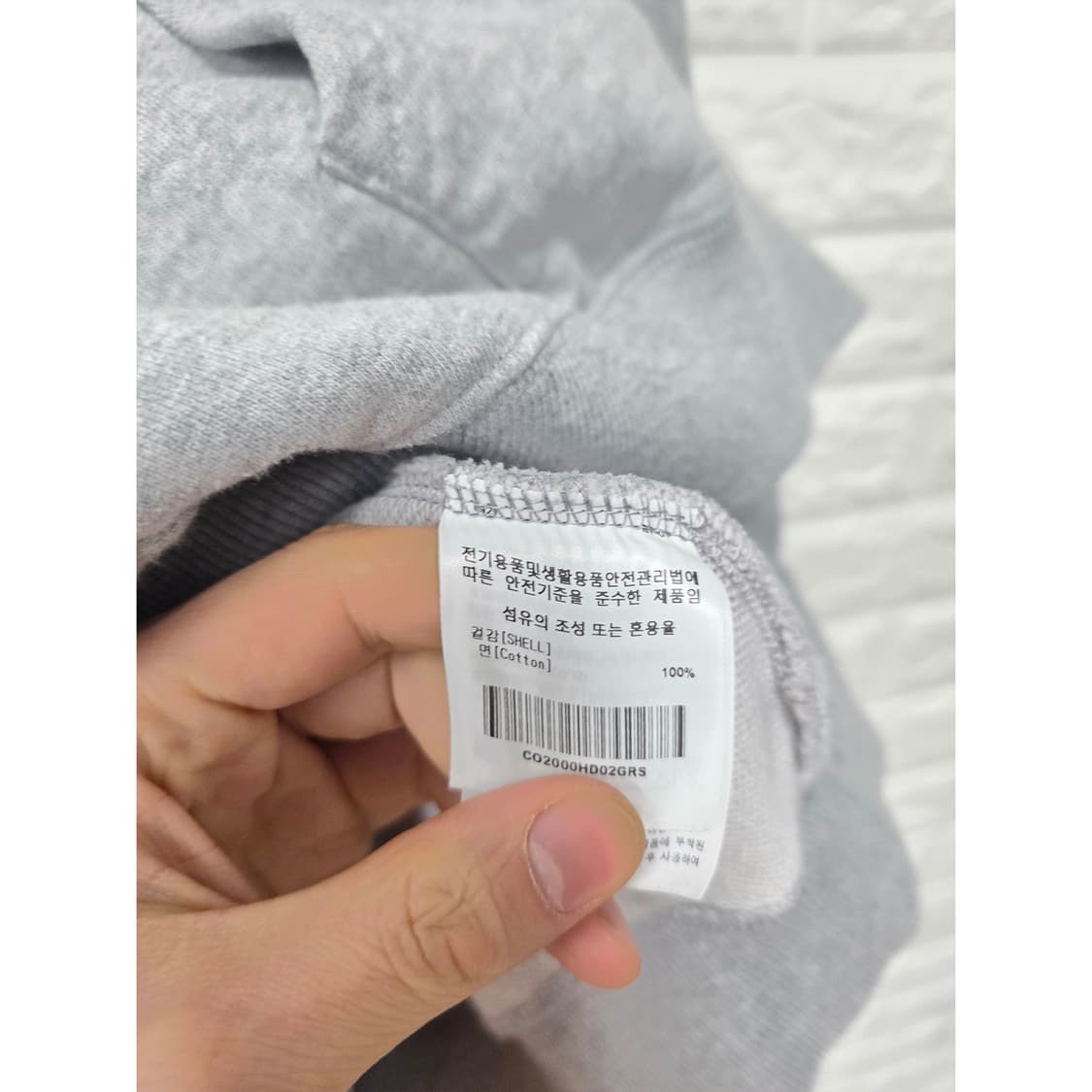택포// 20s 커버낫 로고 후드티 회색 L 상품이미지3