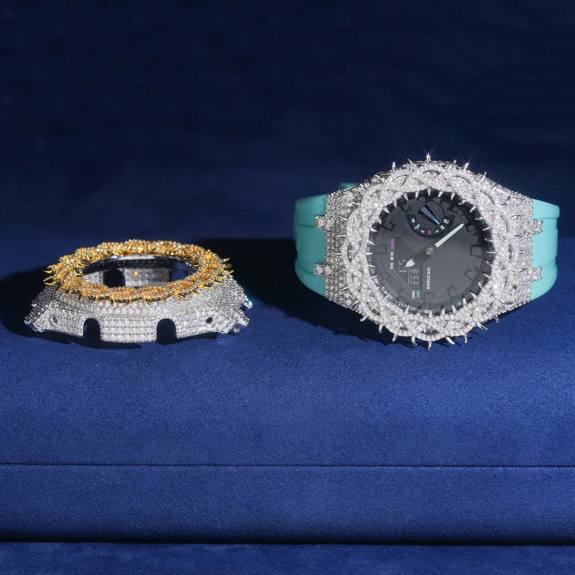 GA2100 전용 힙합 스타일 모이사나이트 쏜 워치 케이스  S925 상품이미지2