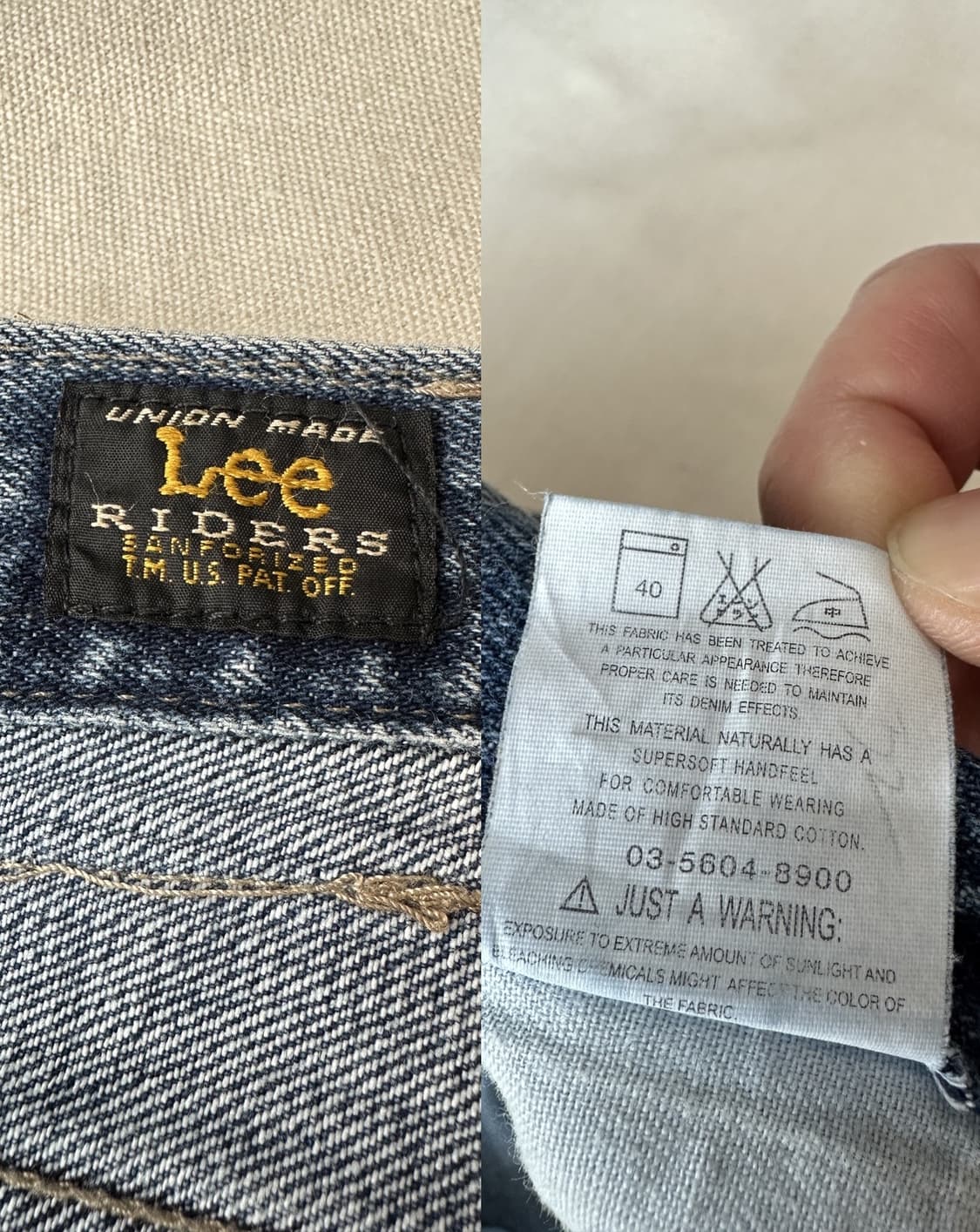 Lee 리 라이더스 유니온메이드 데님 팬츠 스트레이트핏 32 상품이미지8