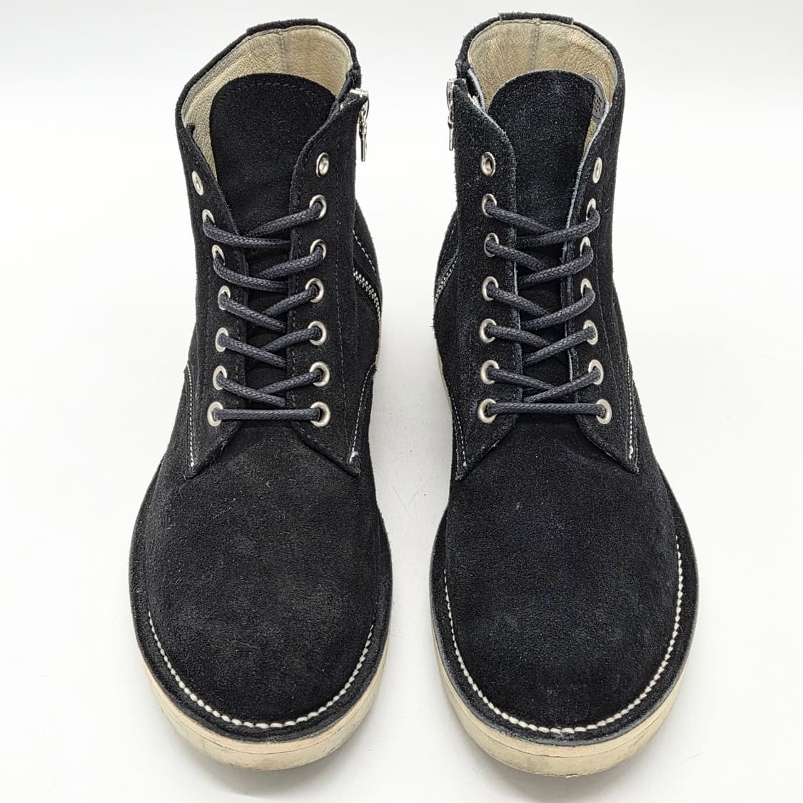 소프넷 14fw 7홀 zip up 스웨이드 워크부츠 블랙 (260) 상품이미지6