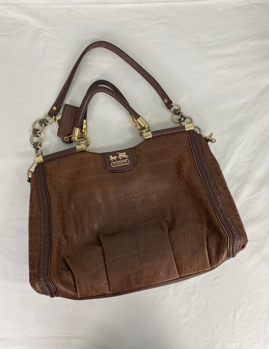 코치 메디슨 캐롤라인 악어 투웨이백 숄더백 토트백 상품이미지1