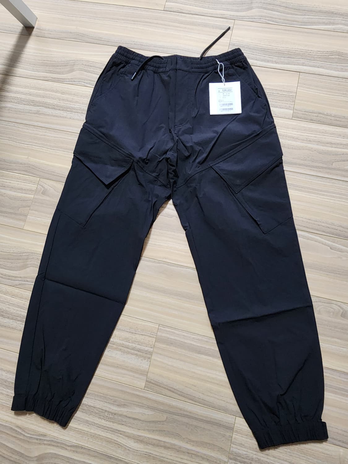 지오지아나일론우븐스판조거팬츠블랙바지 상품이미지1