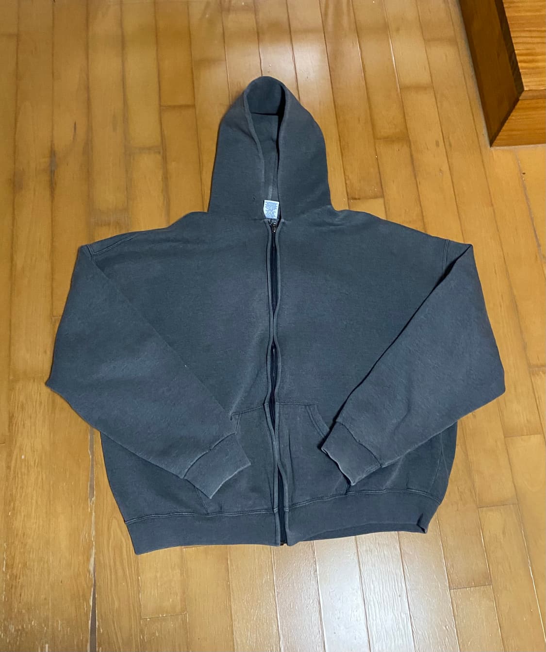 90s 빈티지 러셀 후드집업 페이디드 그레이 [XXL] 상품이미지1