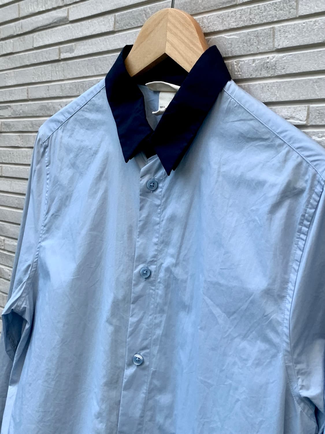 마르니 x H&M 투톤 칼라 셔츠 (blue) 상품이미지3