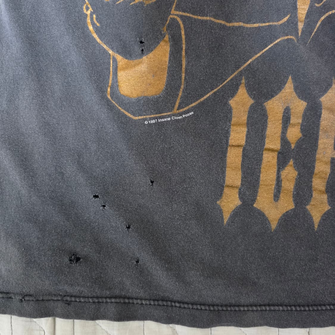 [2XL] 1997 빈티지 ICP 링마스터 밴드티 랩티 트래쉬드 상품이미지3