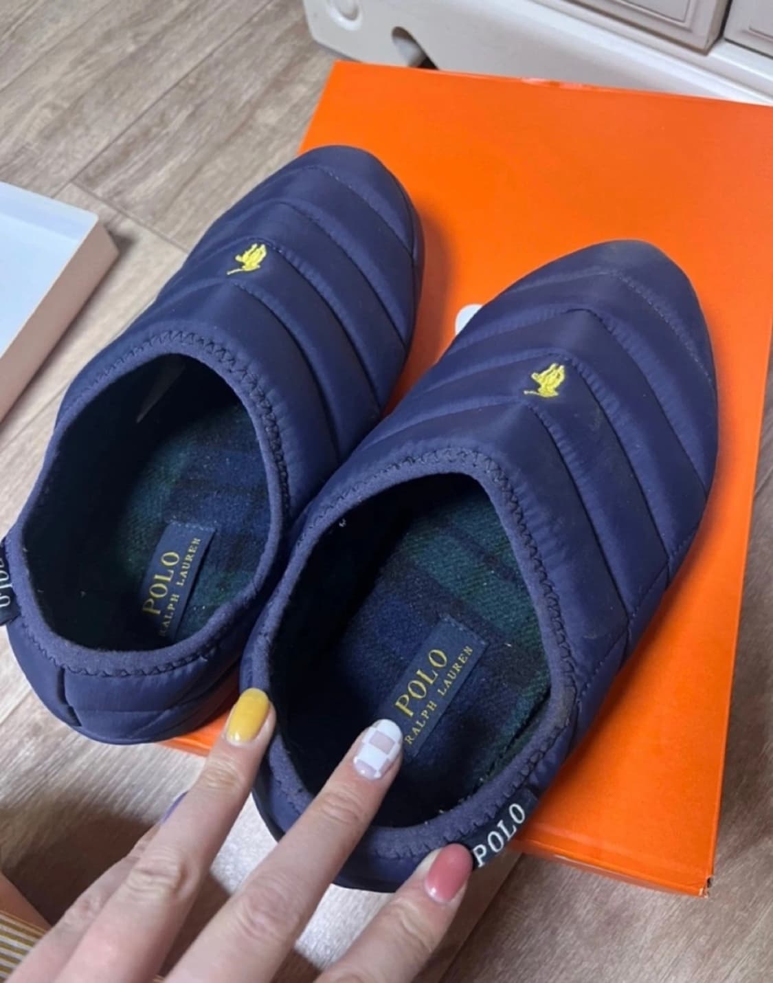 폴로 polo 패딩 슈즈 신발 250 네이비 상품이미지4