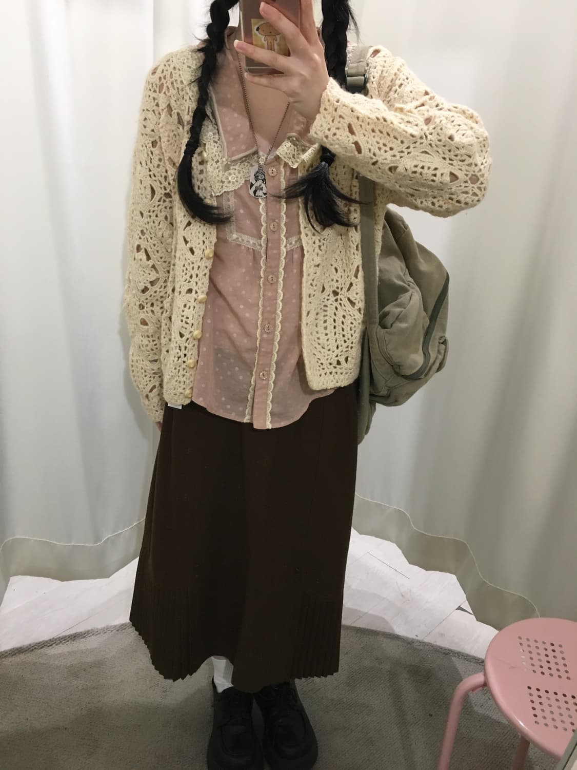 울 크로쉐 가디건 상품이미지1