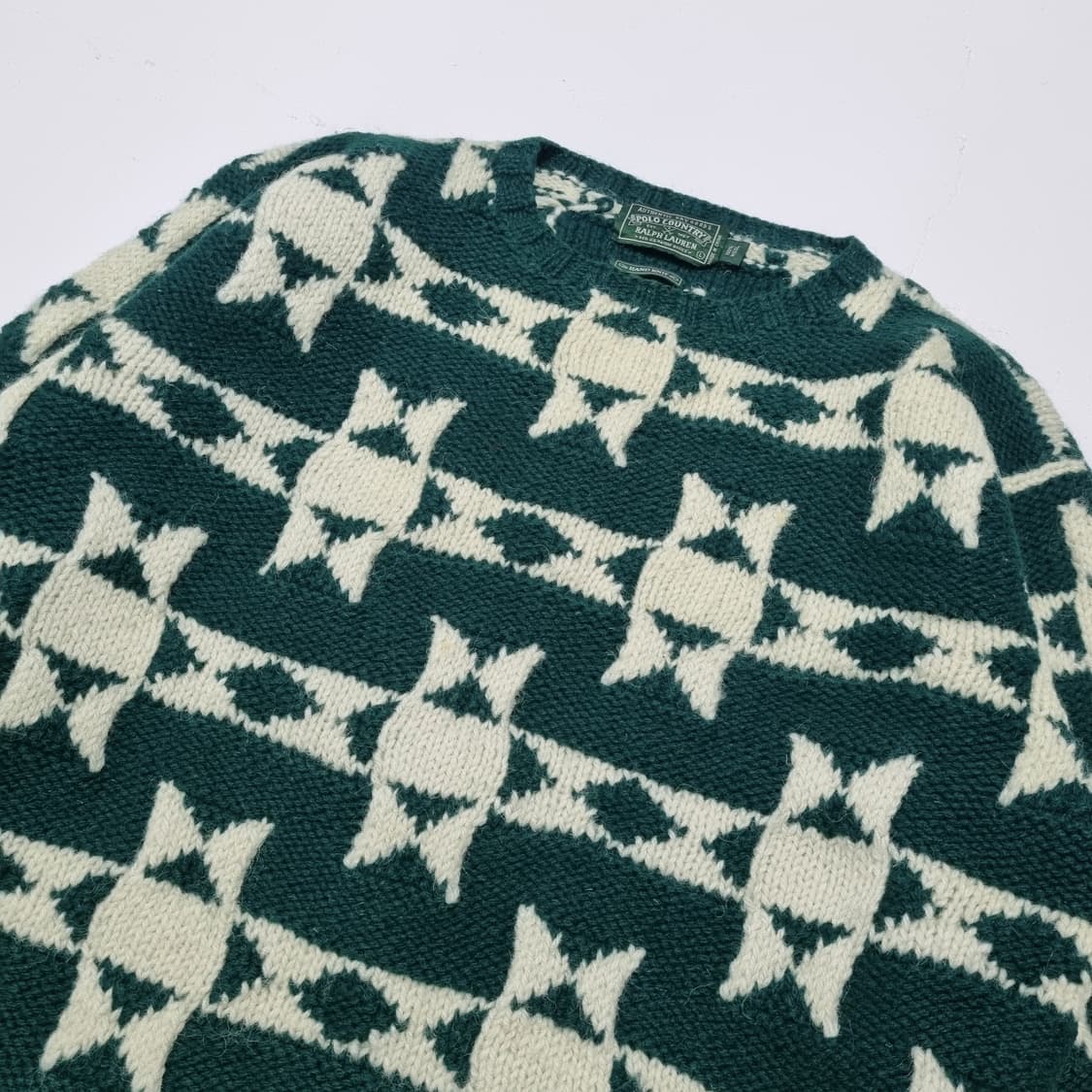 90S 폴로 컨트리 네이티브 아메리칸 스웨터 - L 상품이미지3