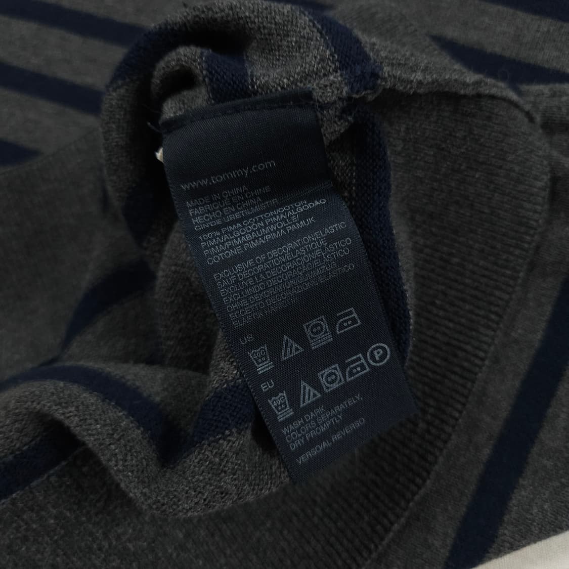 XL(105) 타미 힐피거 스트라이프 브이넥 니트 상품이미지5