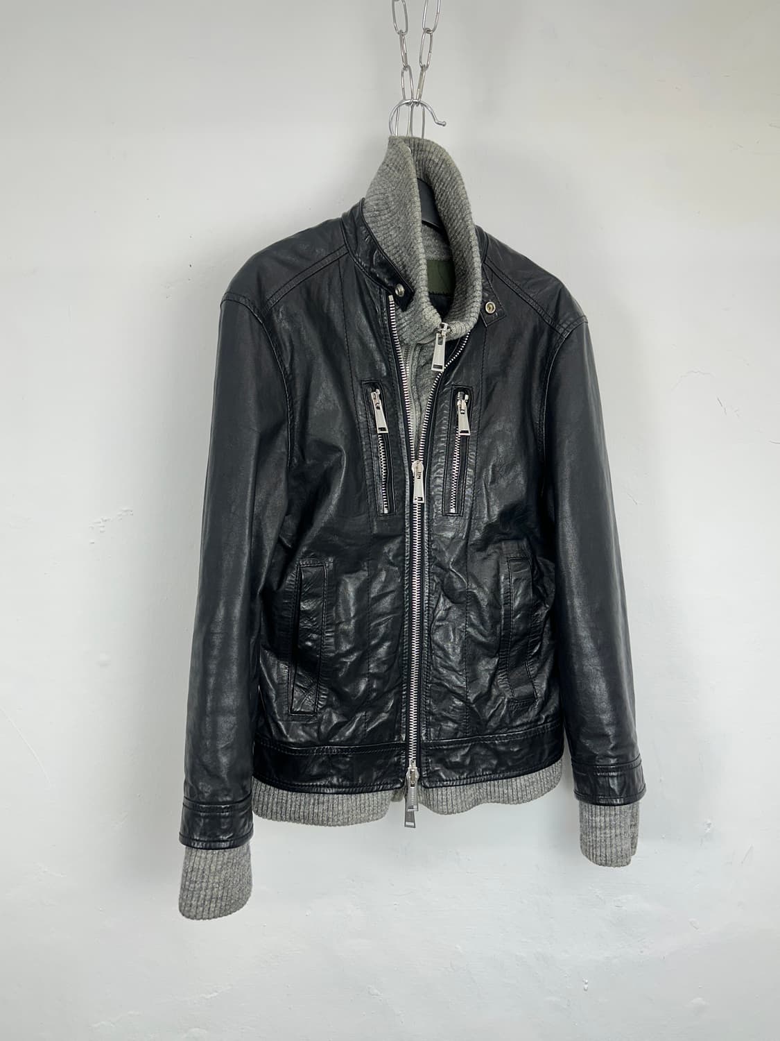 DSQUARED2 Hybrid Knit-Trim Calf Leather  상품이미지2