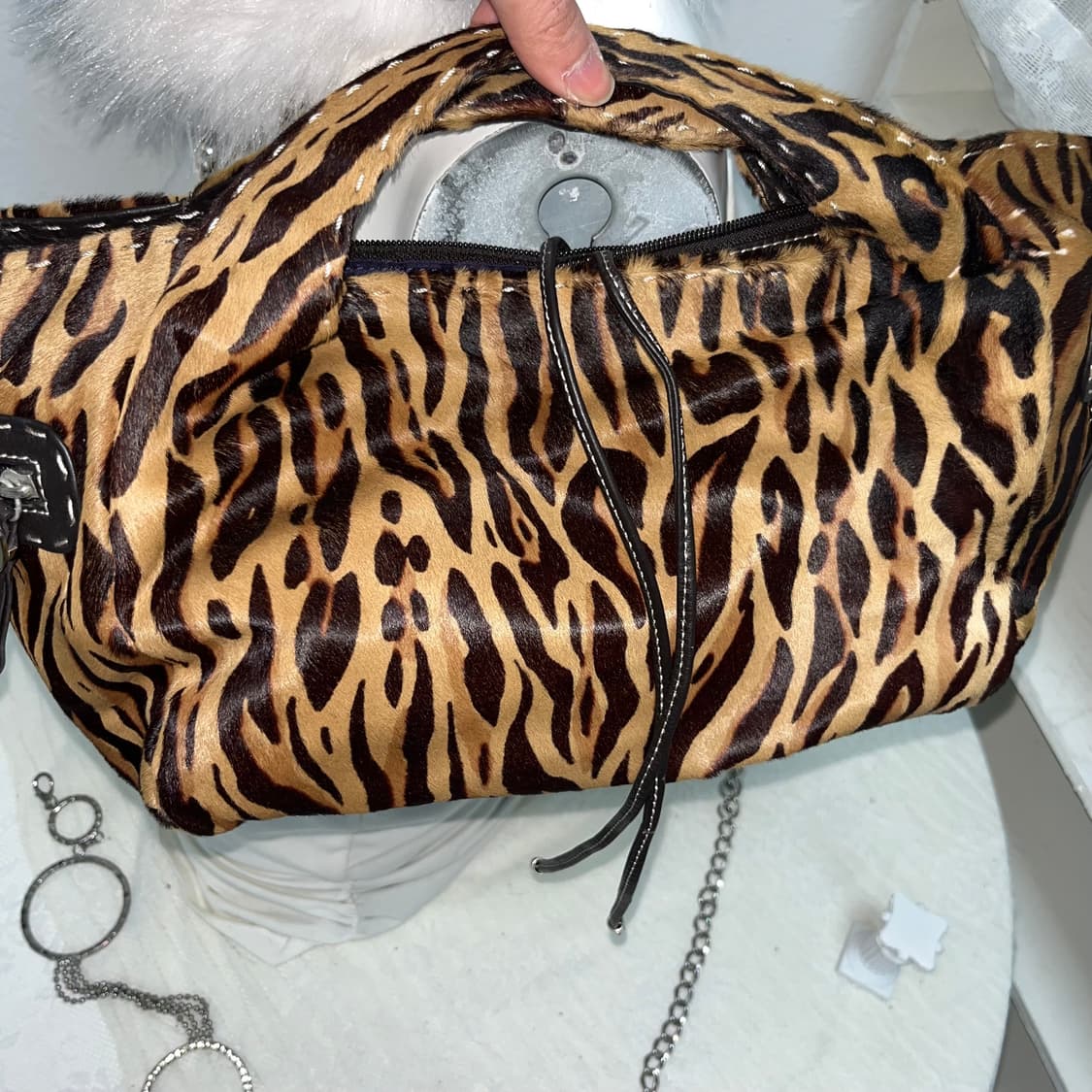 빈티지 송치 지브라 숄더백 상품이미지3