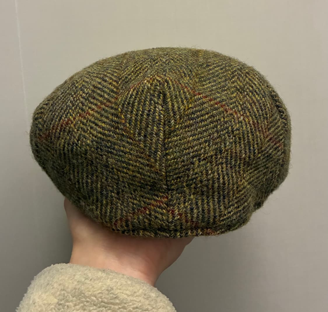 (L)그린그로브위버스x해리스트위드 울 헌팅캡 베레모 모자 상품이미지5