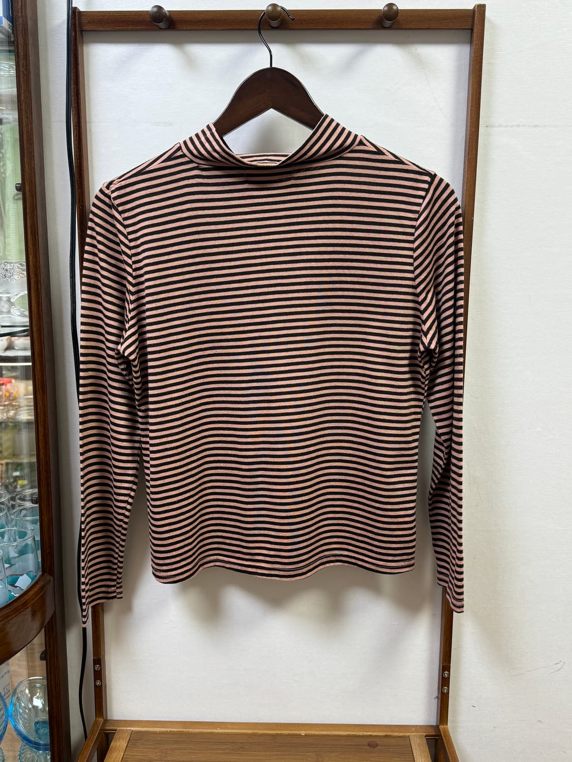 빈티지 스트라이프 패턴 목폴라 상품이미지2