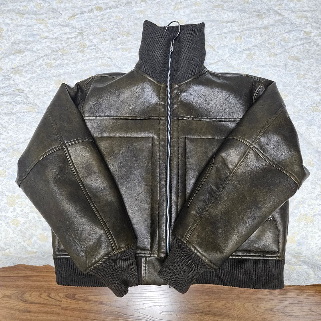 알렌느 하이넥 리버시블 포우 시어링 블루종 브라운 1사이즈 상품이미지4