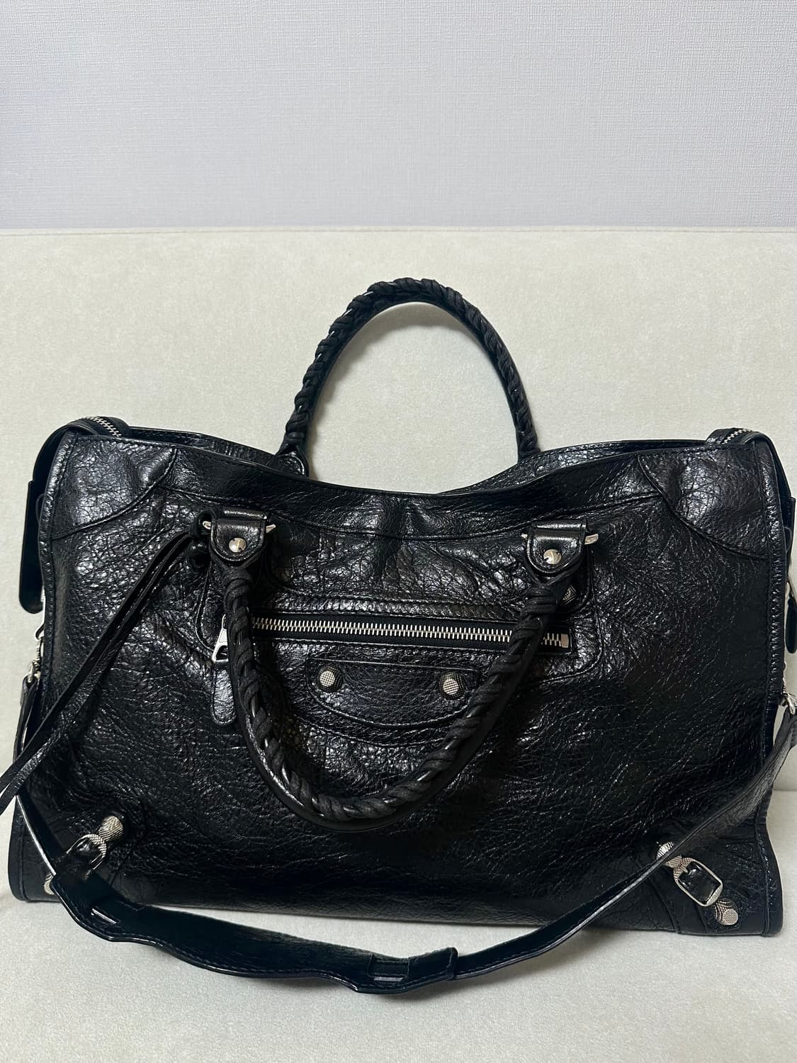 [A+ 정품] 발렌시아가 시티 모터백 미디움 블랙 상품이미지6