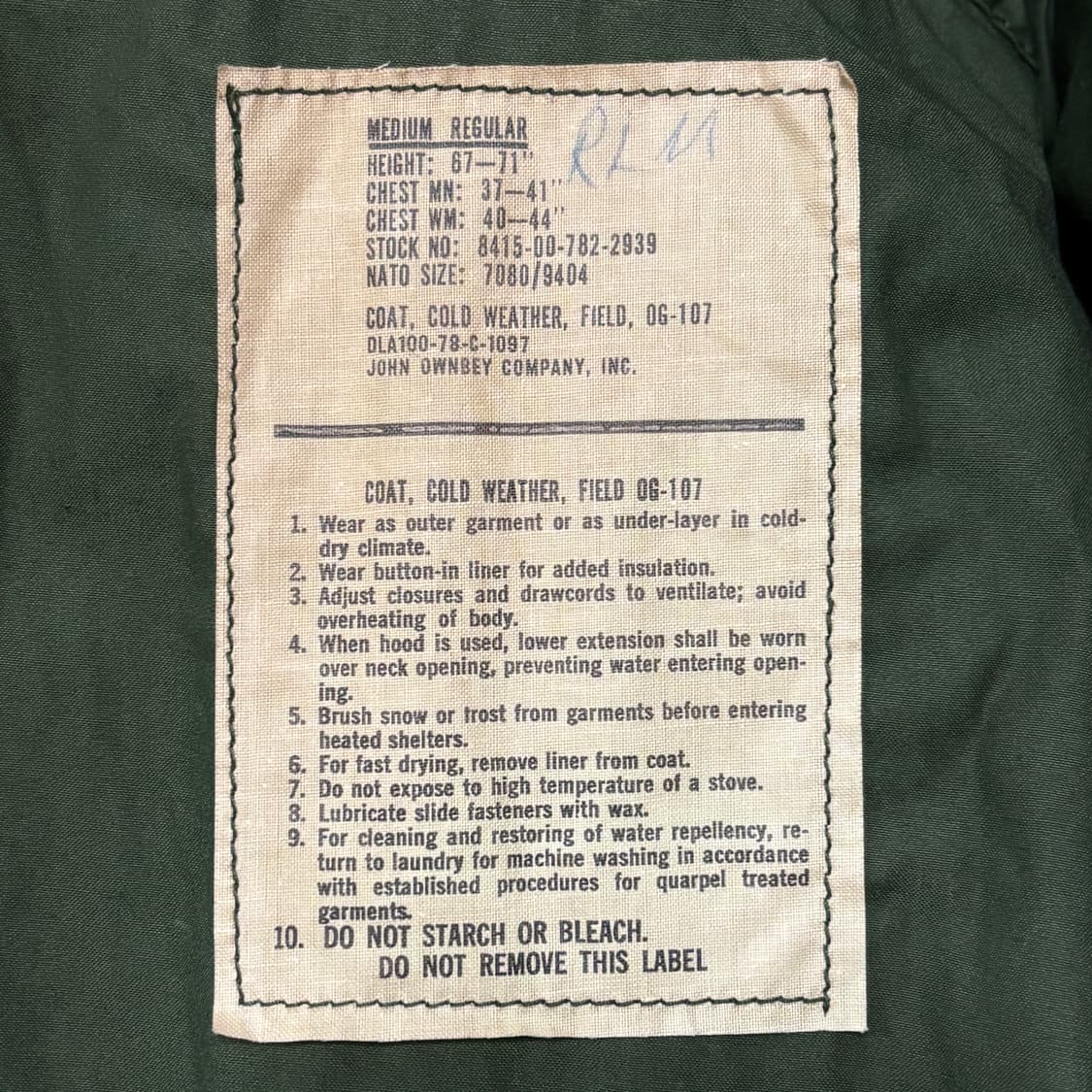 70s 오리지널 M65 필드자켓 3세대 M-R 상품이미지4