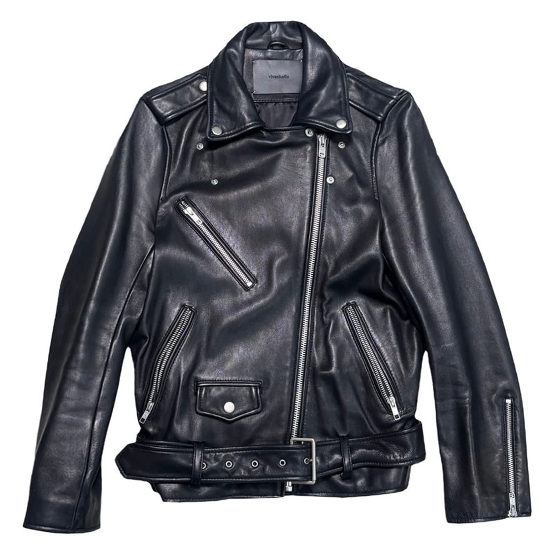 VIVASTUDIO 블랙 라이더 가죽자켓 M 상품이미지1