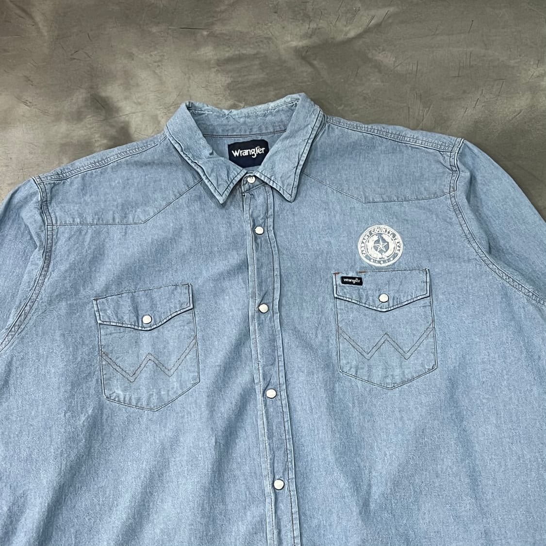  랭글러 자수 웨스턴 데님 셔츠 y14647 상품이미지3