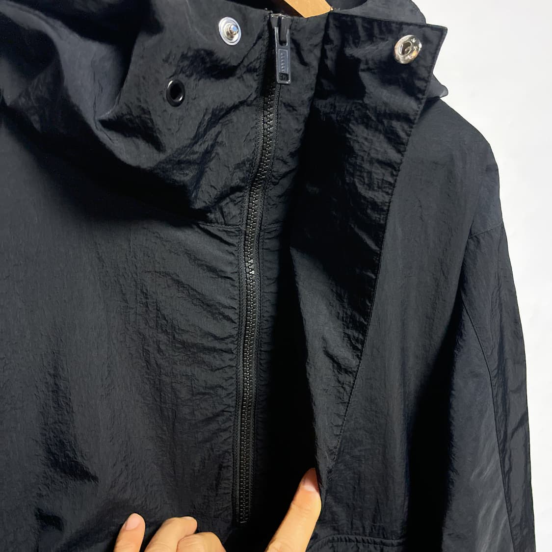 나이키 조던 점프맨 블랙/레드 나일론 아노락 후드 상품이미지5