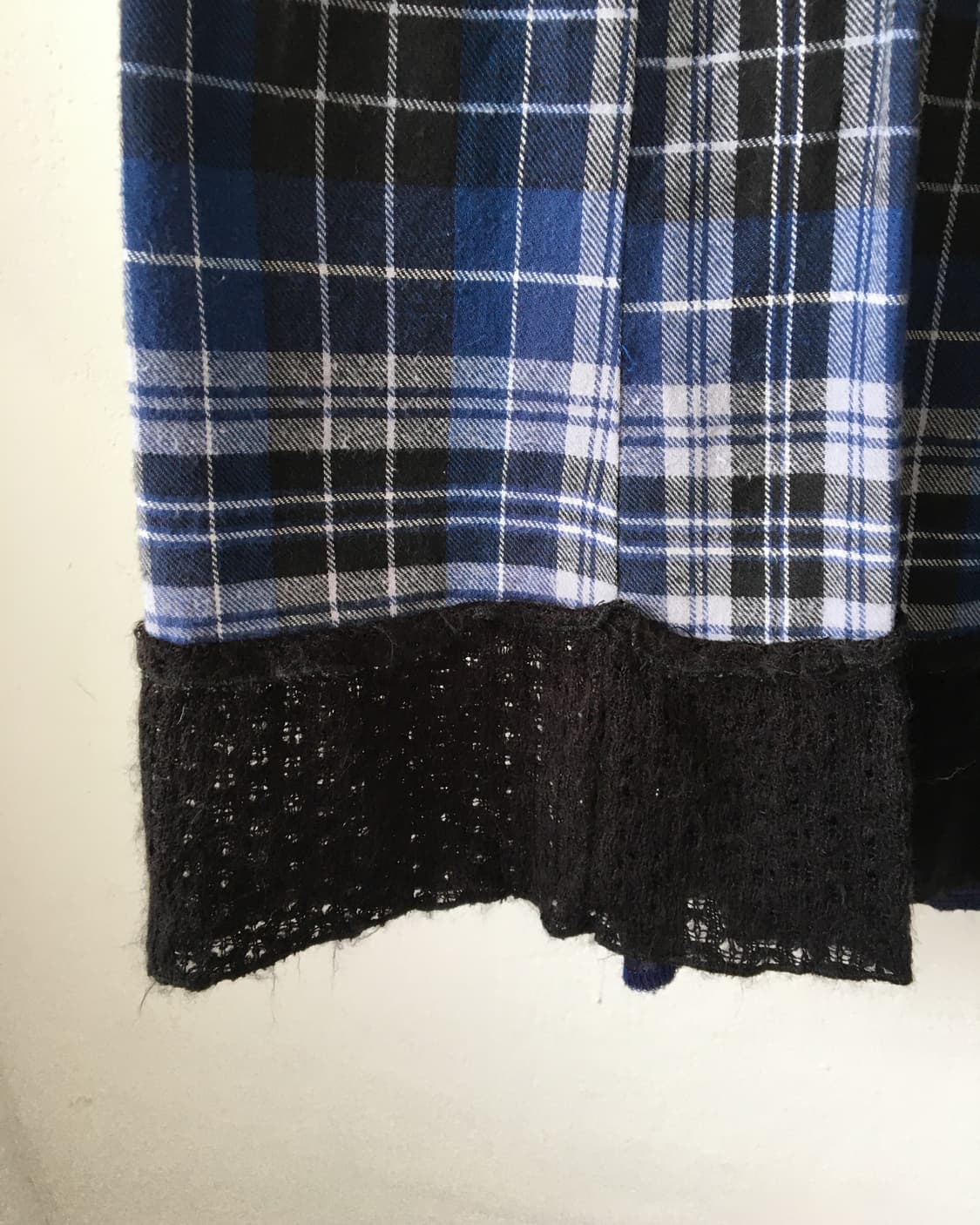 Crochet layer check pattern long skirt 상품이미지2