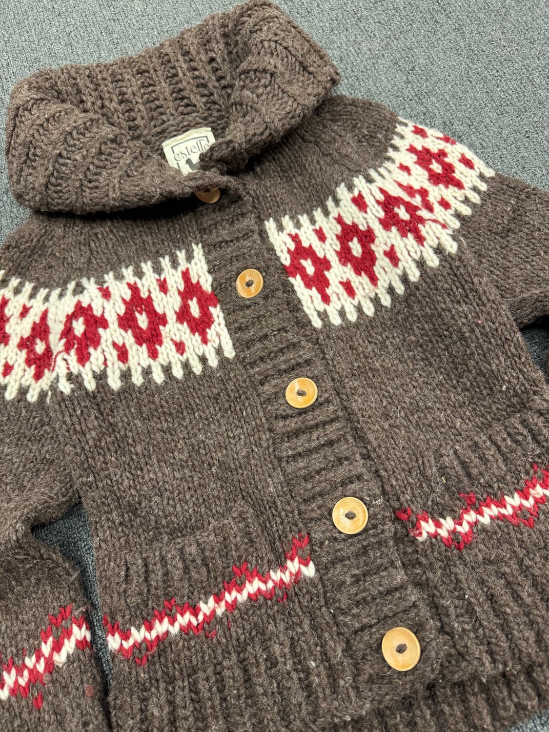 OS)ESTELLE 빈티지 여성 코위찬 상품이미지4