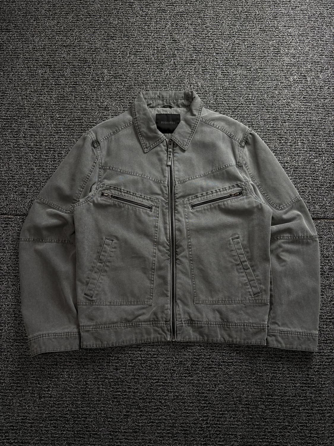 버커루 Y2K 빈티지 캔버스 바이커 자켓 1664 상품이미지2