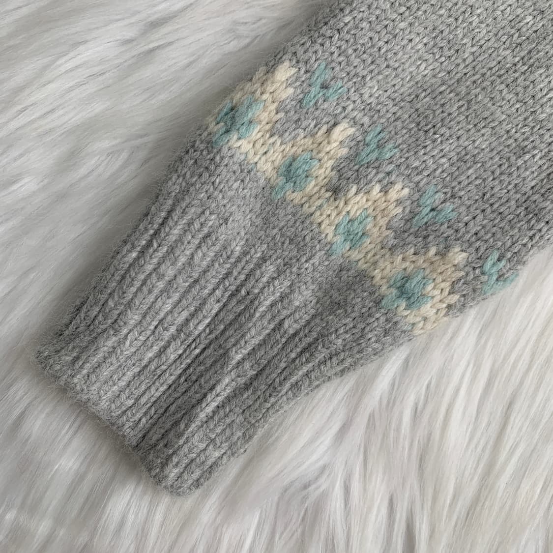 빈티지 노르딕 패턴 라운드니트 1756 상품이미지6