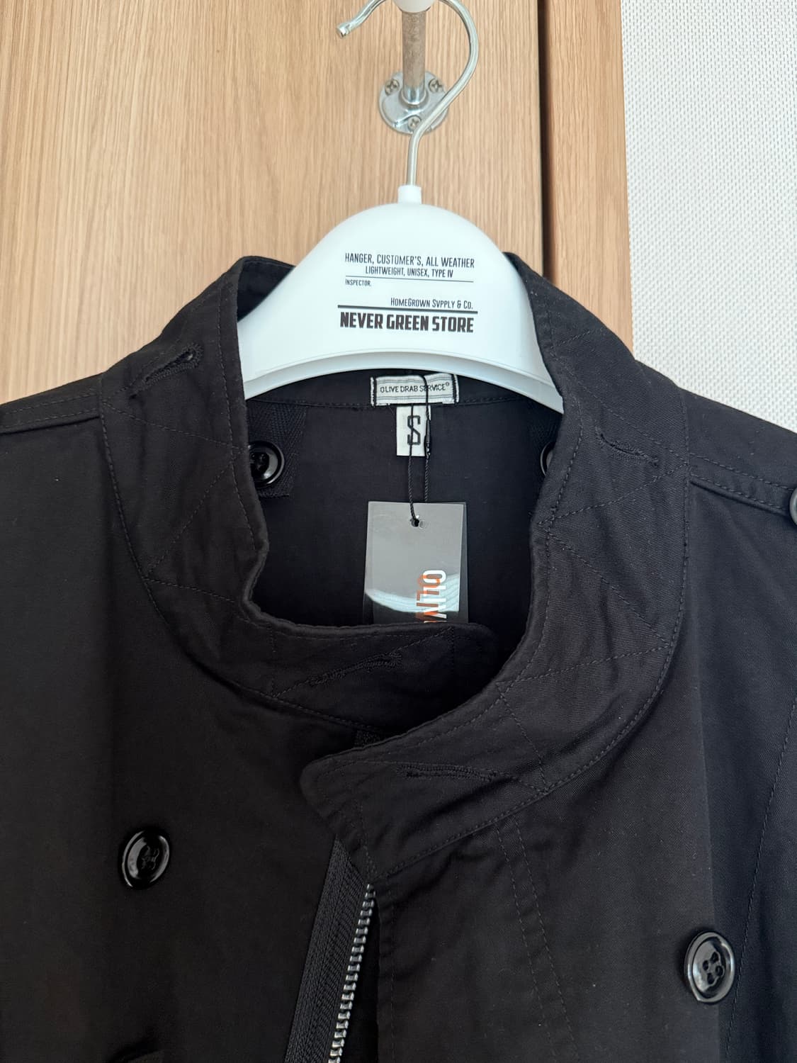 올리브드랩서비스 피어리스 파카 블랙 S 새상품 상품이미지2