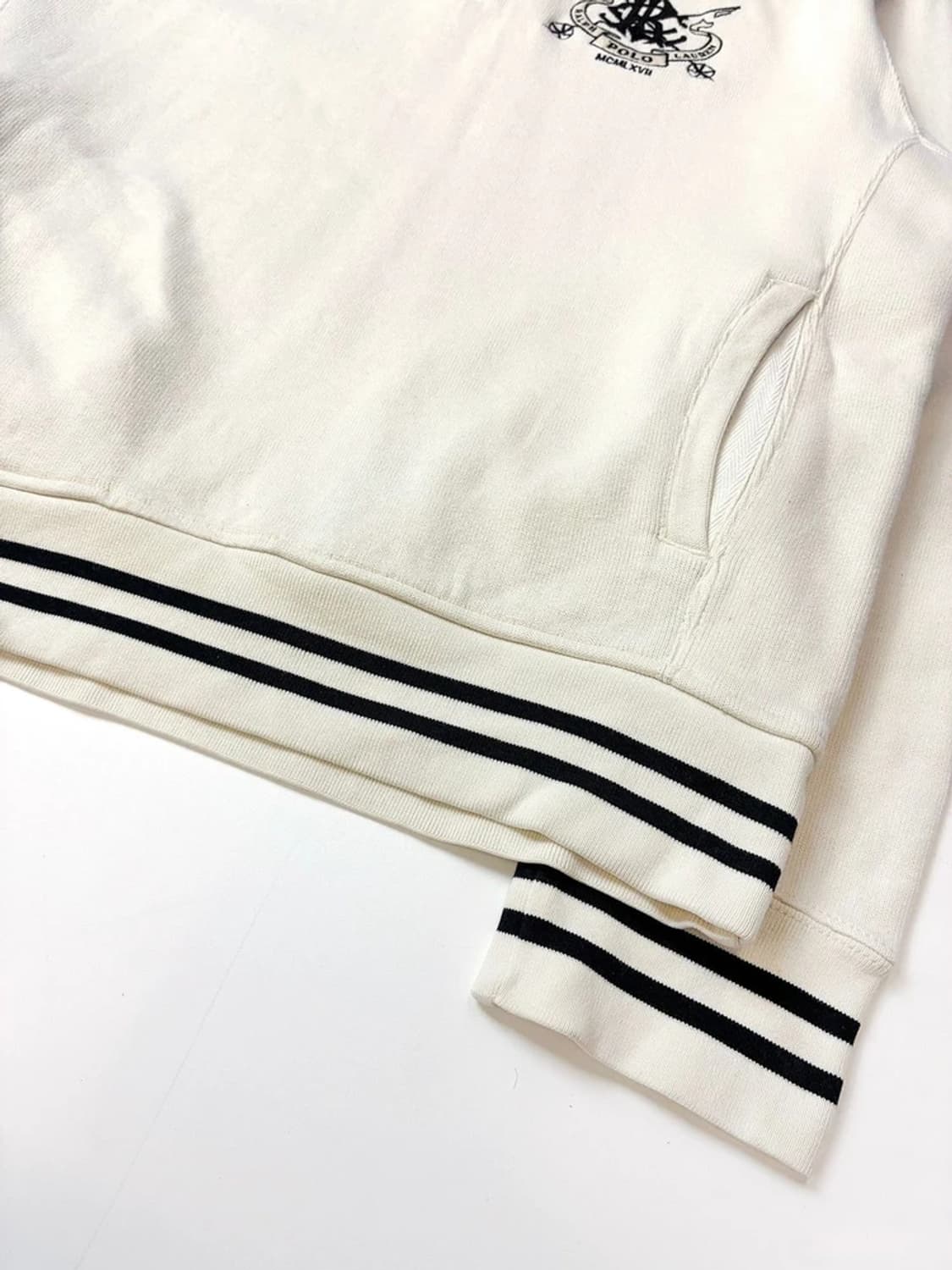 폴로 랄프로렌 00s Y2K 자수 로고 반집업 니트 PN5387 상품이미지4