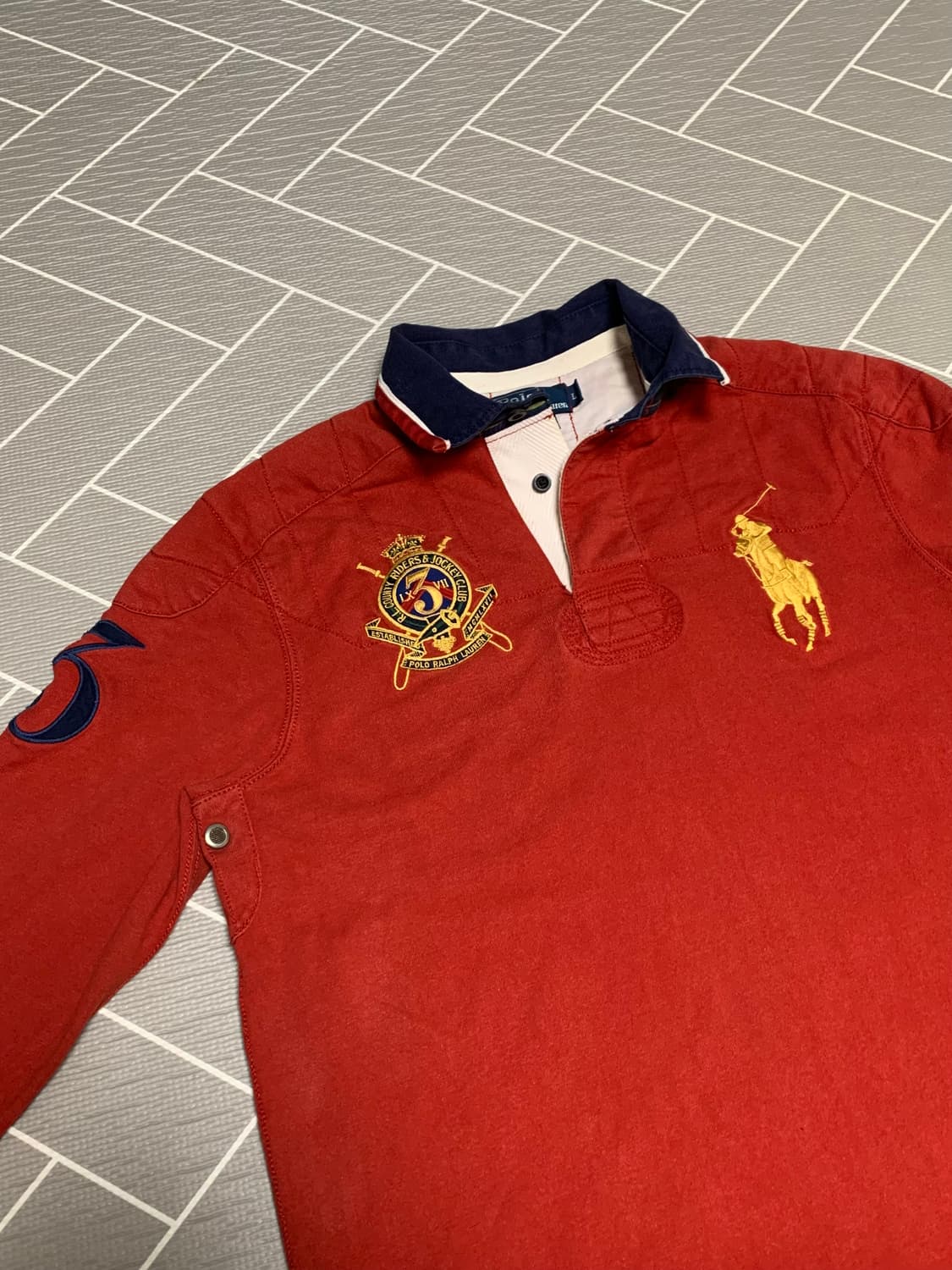 폴로 빅포니 카라티 긴팔 레드 상품이미지2