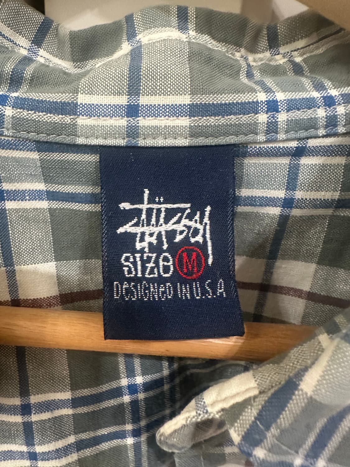90s 스투시 체크셔츠 MADE IN USA 상품이미지3
