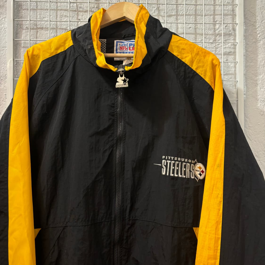 NFL X 스타터 90s 올드스쿨 피츠버그 스틸러스 바람막이 XL 상품이미지3