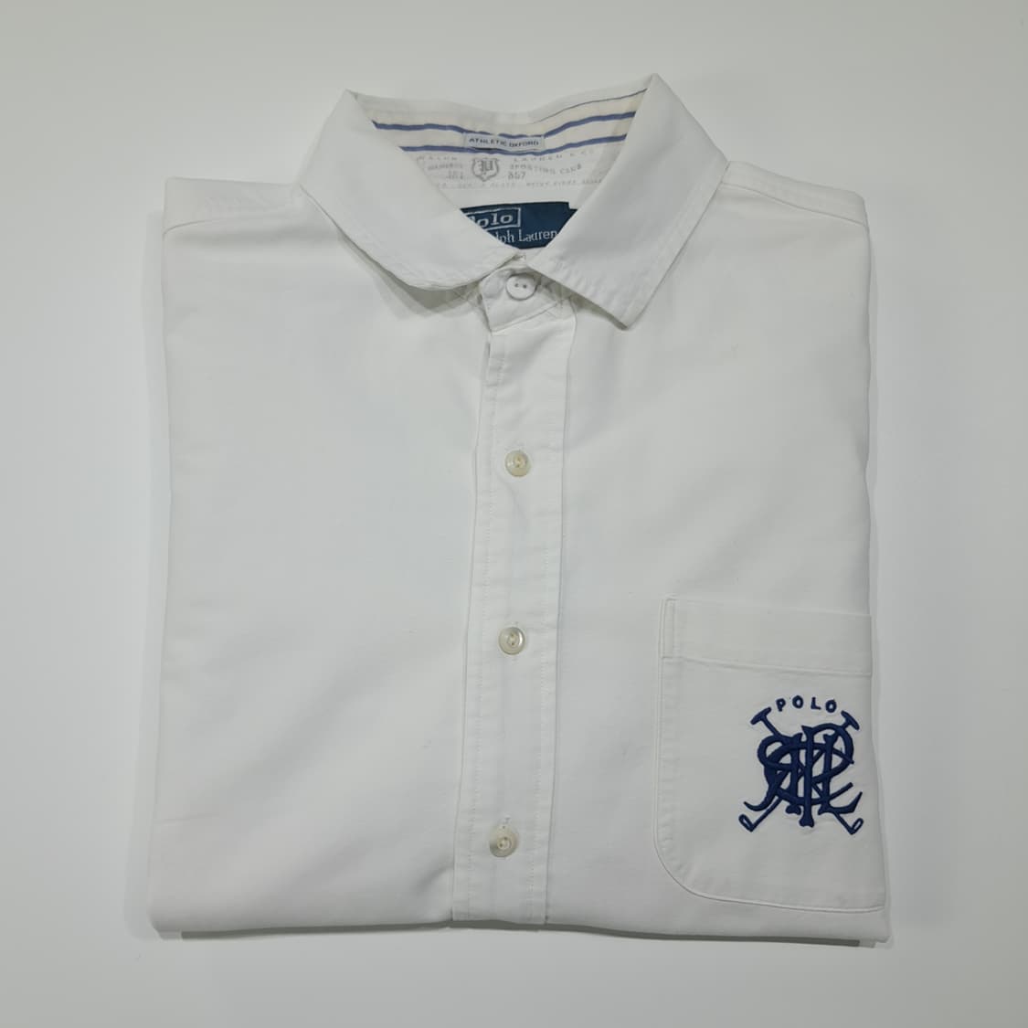 CL461 XL 폴로 90s 코튼 모노그램 화이트 옥스포드 셔츠 남방 상품이미지7