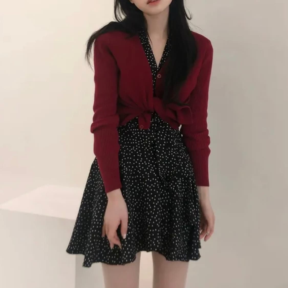 딥골지 가디건 상품이미지1