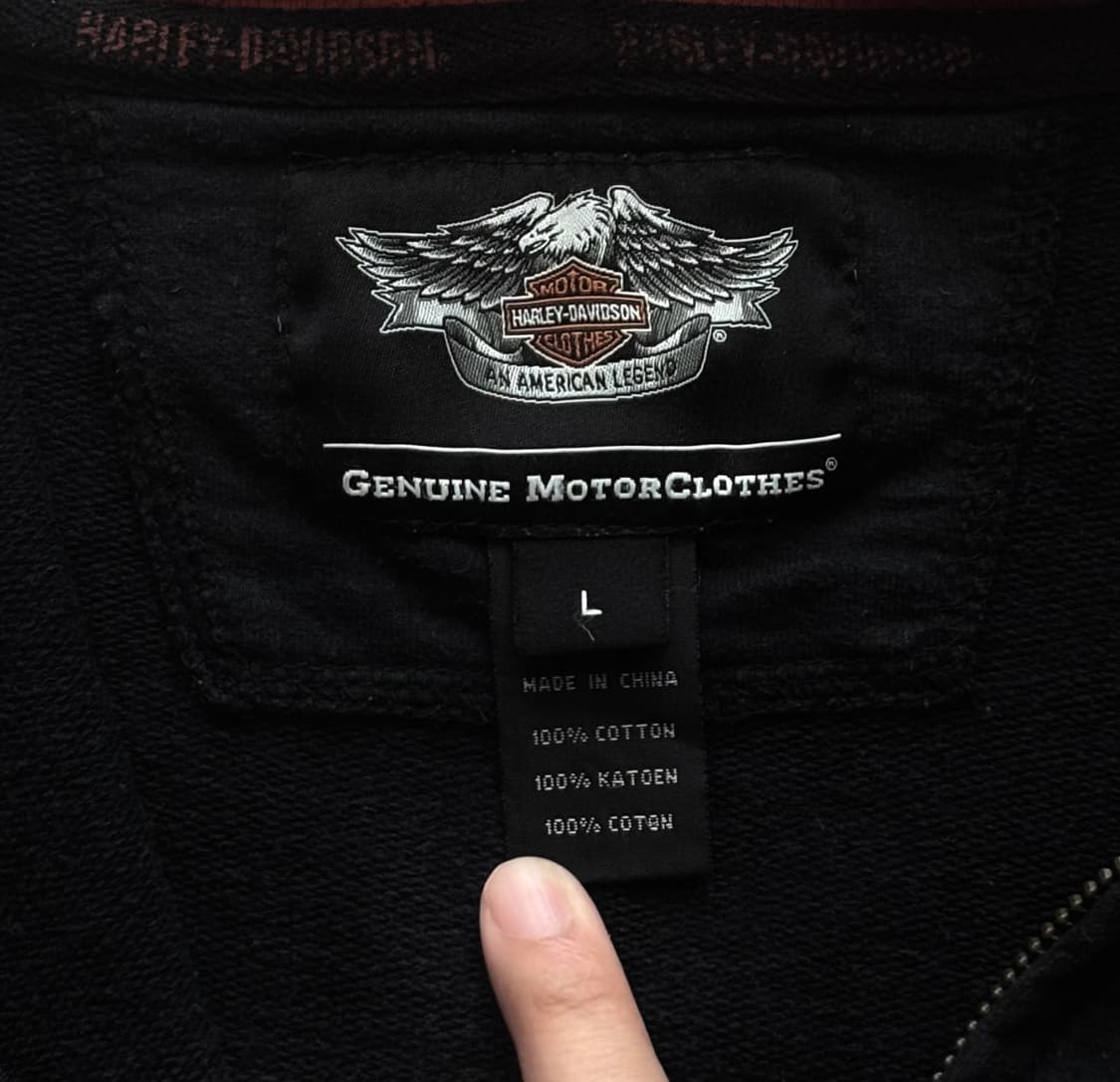 할리데이비슨 플레임 블랙 후드 집업 상품이미지6