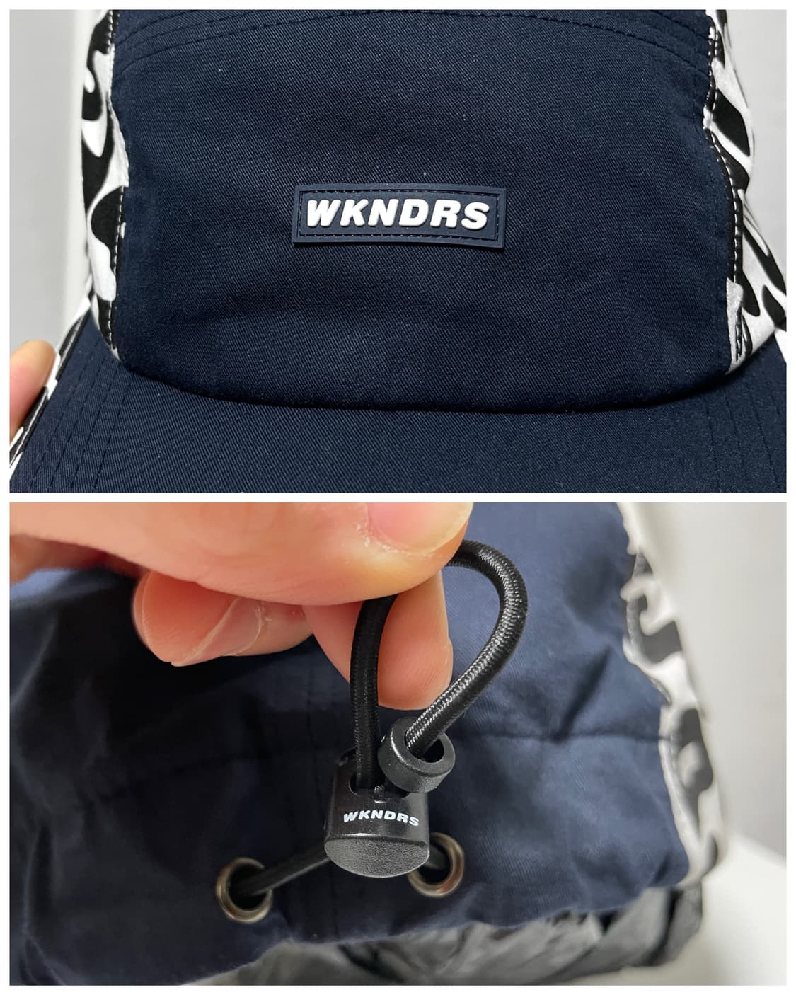 (1회 착용) 위캔더스 스트링 패턴 캠프캡 모자 _ 네이비 상품이미지7