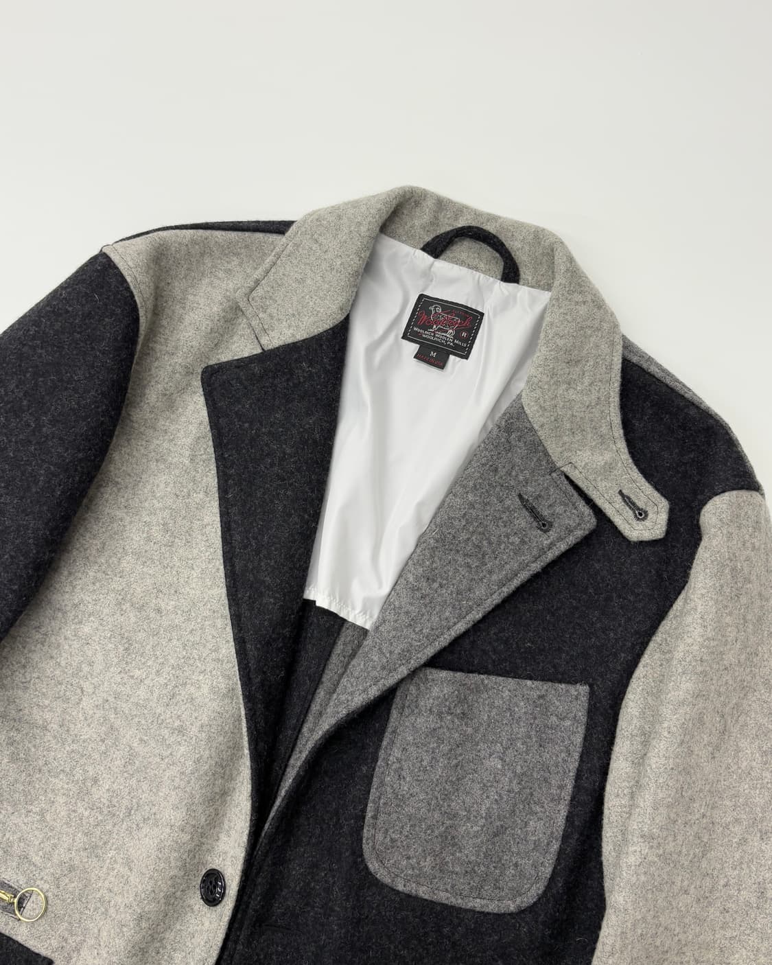 Woolrich 울리치 컬러블럭 투버튼 울 블레이져 상품이미지3