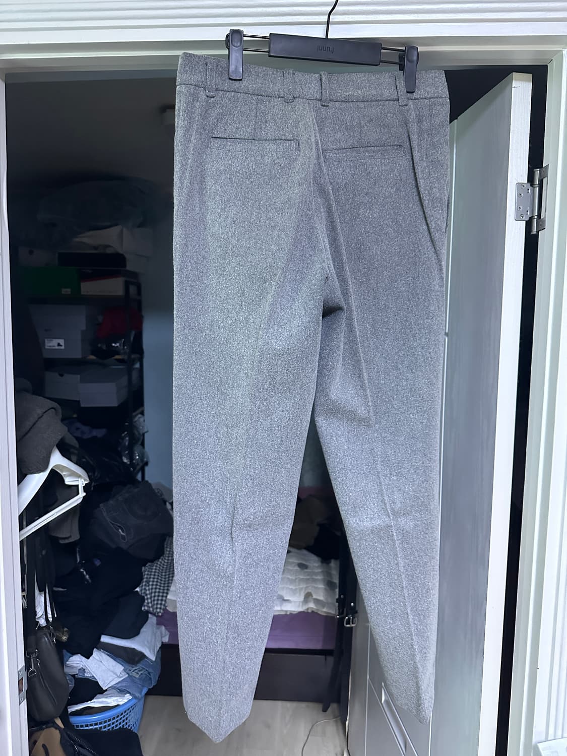 [L] 그레이 울 플란넬 슬랙스 상품이미지3