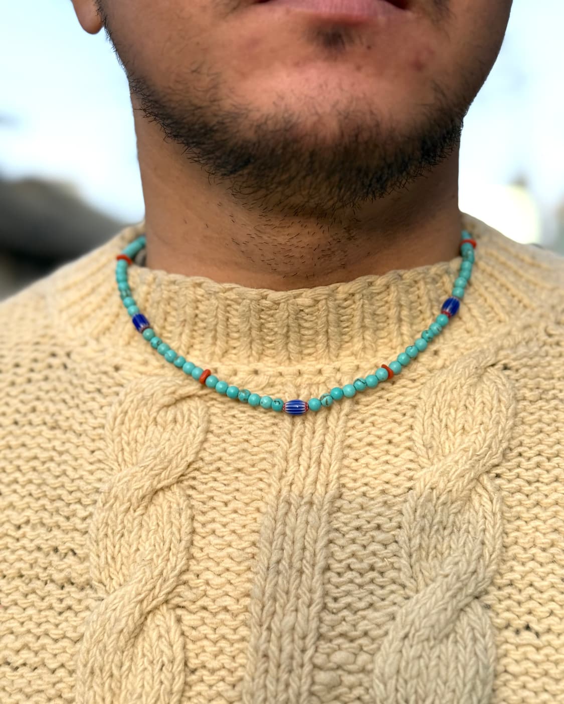 모쿠토 ‘단청’ 비즈 목걸이 [블루] 상품이미지7