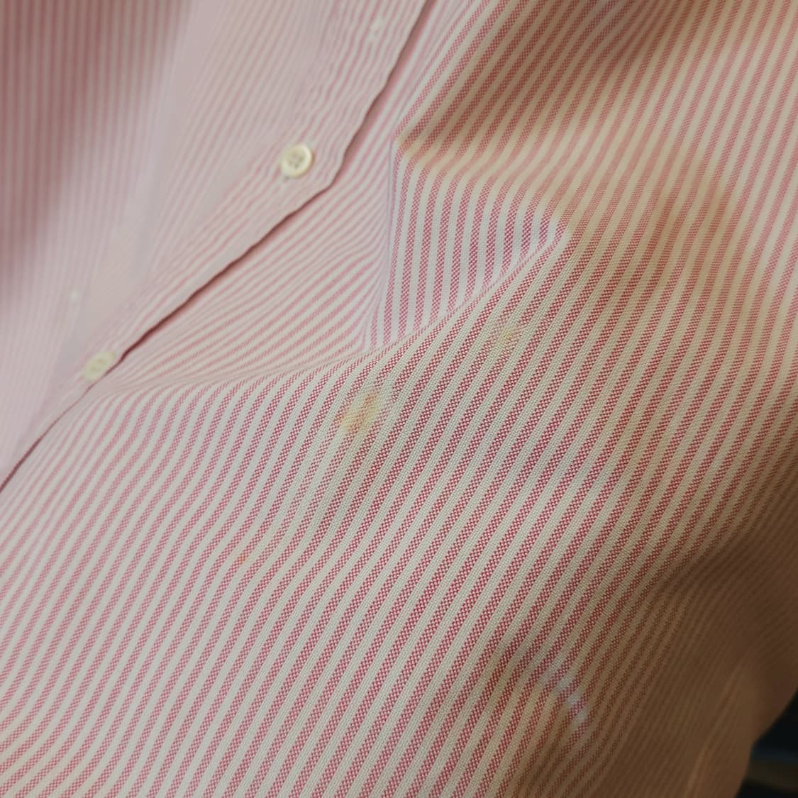 90s 폴로 빅셔츠 더 빅 옥스포드 핑크 스트라이프 빅사이즈 셔츠L 상품이미지8