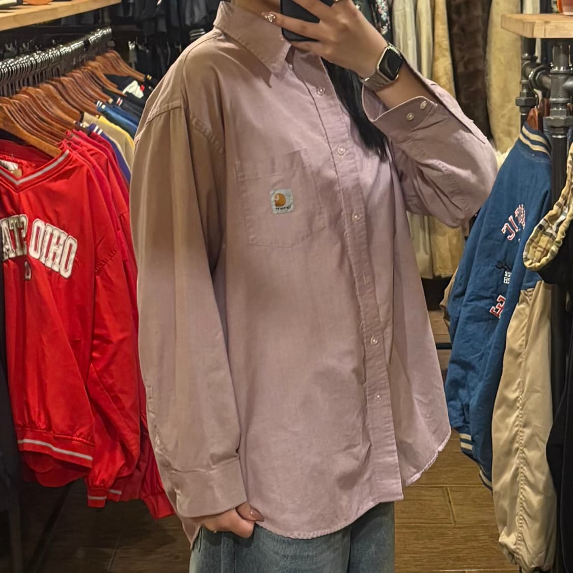 [HI] Carhartt 칼하트 긴팔셔츠 더스티핑크 상품이미지4